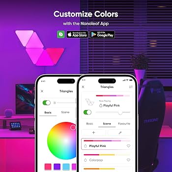 Nanoleaf Shapes Triangle Light Panels, Smart RGBW LED Wall Lights Nanoleaf Shapes Triangle Light Panels, Smart RGBW LED Wall Lights